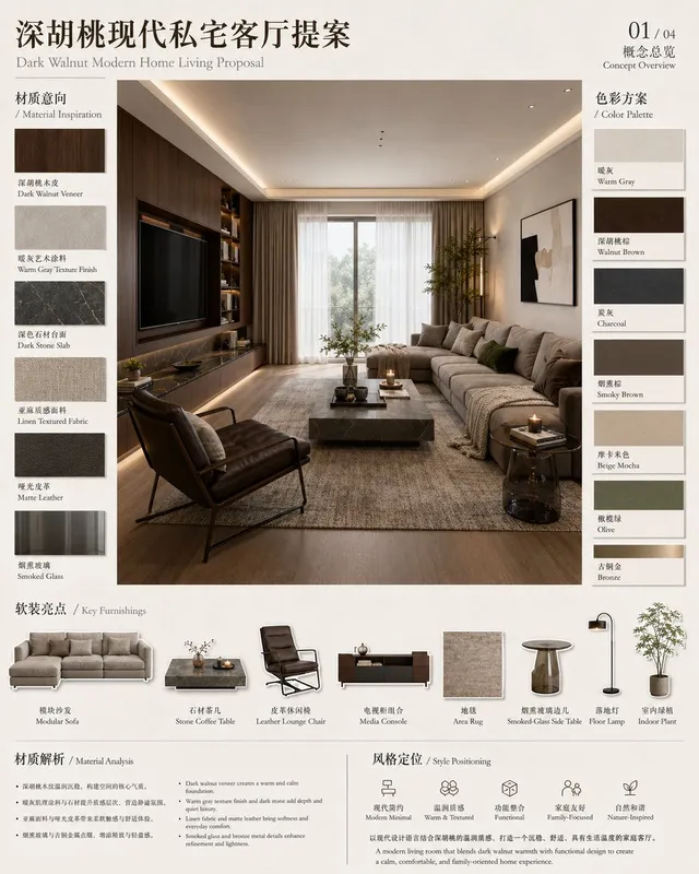 Interior Design Soft Decoration Proposal Set