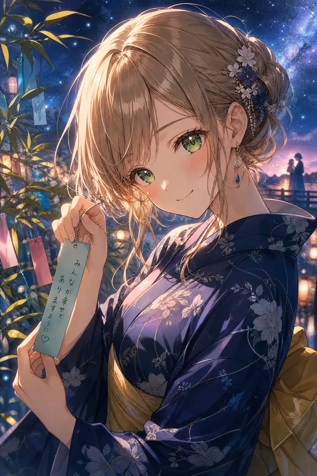 Tanabata Yukata Anime Portrait