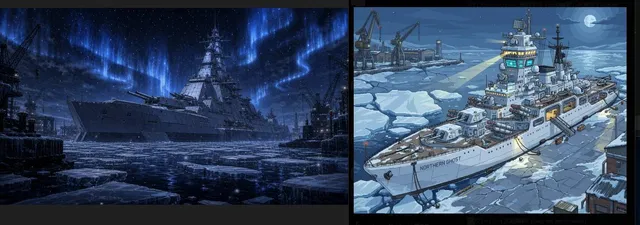 Arctic Warship Style Comparison