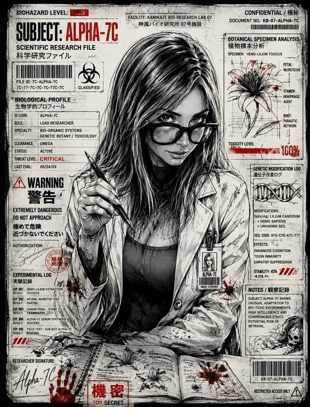 Biopunk Horror Manga Technical Dossier