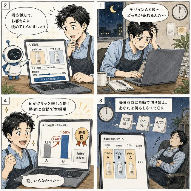 Japanese Manga A/B Testing Comic