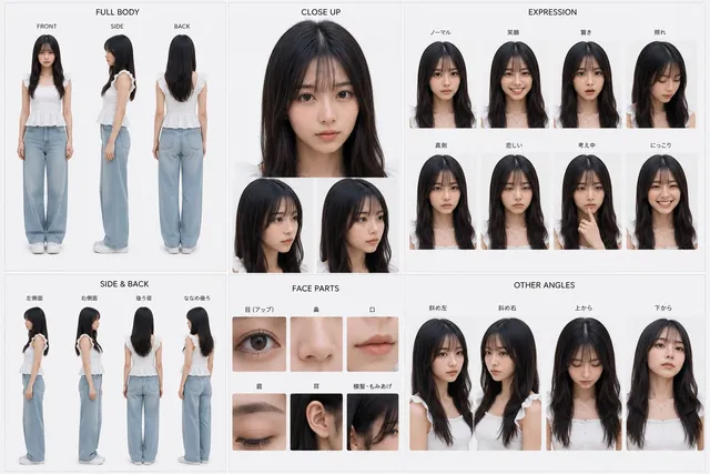 Photoreal Character Reference Sheet