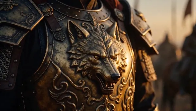 Cinematic Wolf Armor Close-Up
