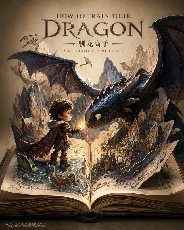Dragon Pop-Up Storybook Poster