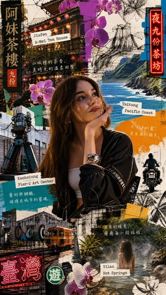 Taiwanese Travel Mixed-Media Art