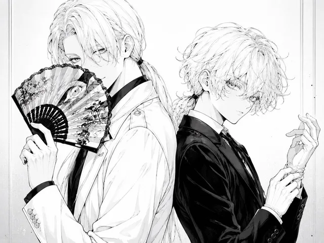 Monochrome Gothic Twin Portrait