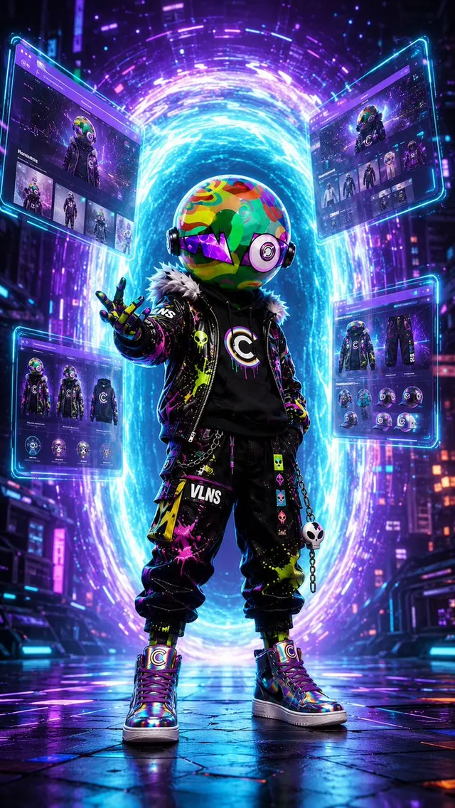Cyberpunk Portal Mascot Poster