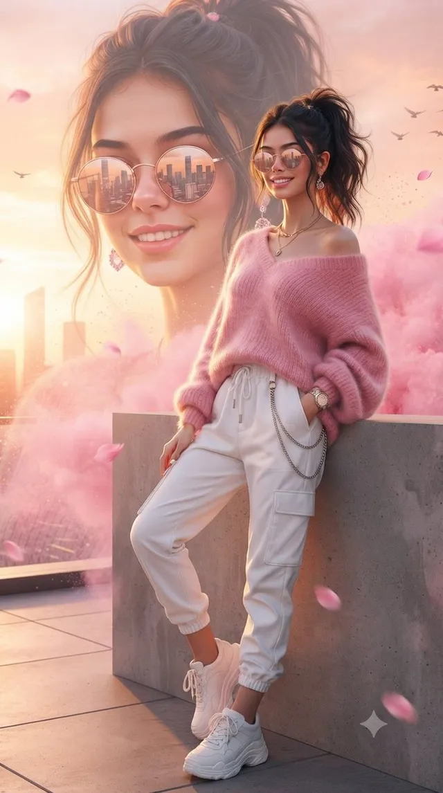 Futuristic Rooftop Editorial Portrait
