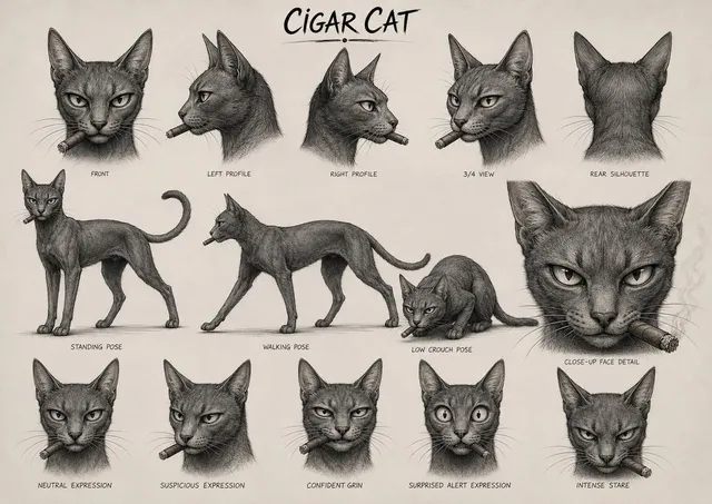 Cigar Cat Character Sheet