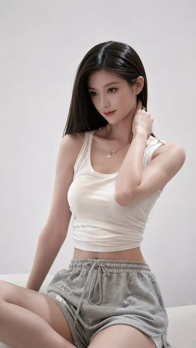 Minimalist Fashion Studio Portrait