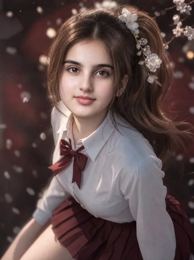 Retrato de Garota Escolar Guoman 3D