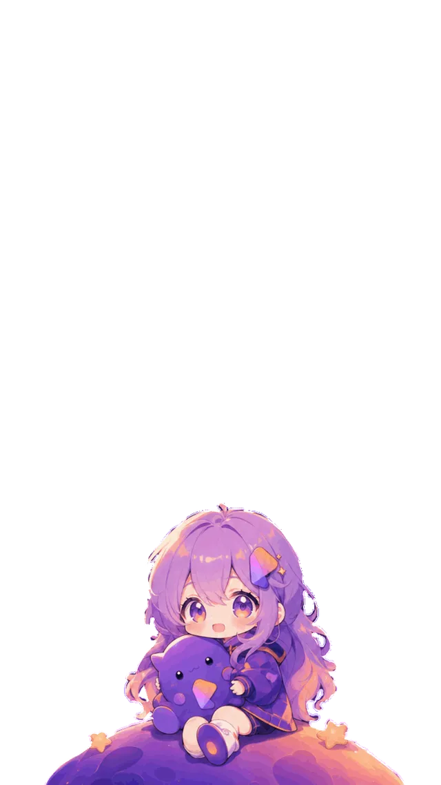 Chibi Purple Space Girl
