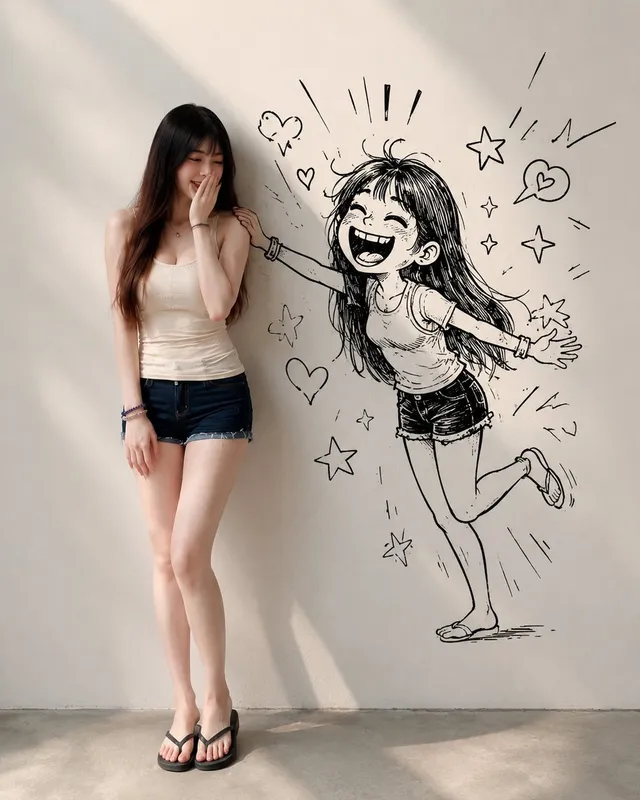 Doodle Alter Egolu Gerçek Kadın