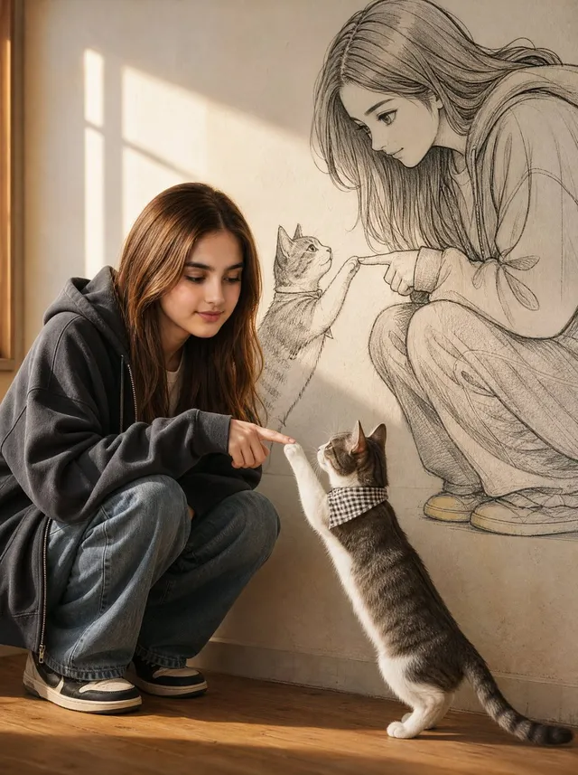 Reality and Manga Mural Fusion