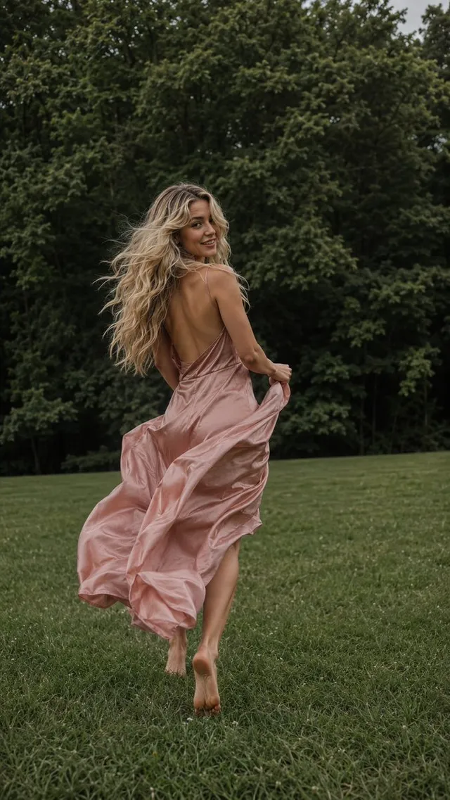 Candid Outdoor Fashion Editorial Photo