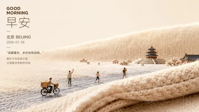 Soft Miniature Beijing Morning Poster