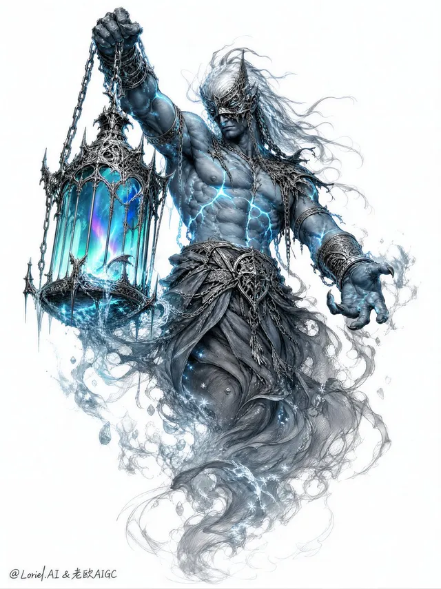 Konsep Karakter RPG Sketsa Pensil