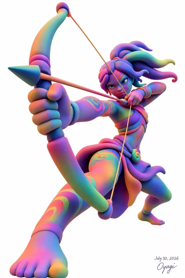 무지개 3D 판타지 궁수