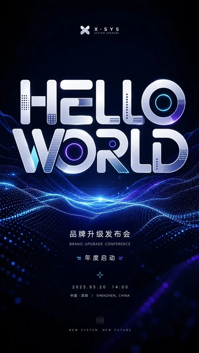 Futuristic Brand Upgrade Conference Poster