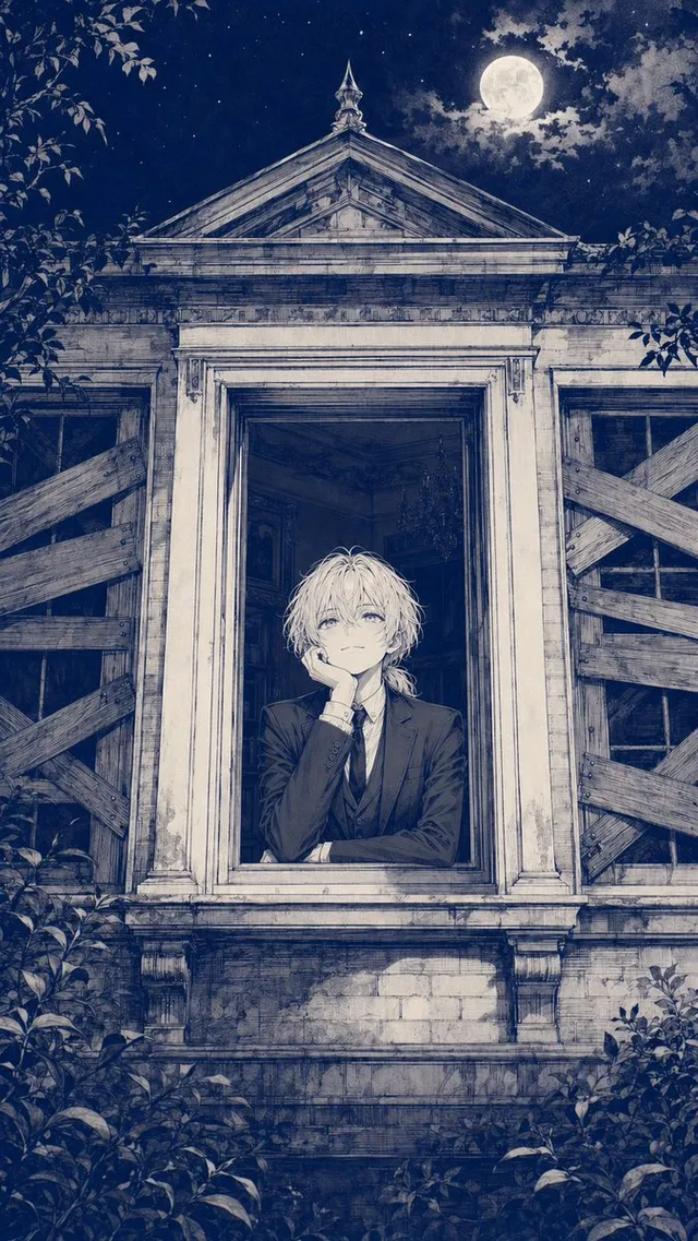 Mondbeschienenes Herrenhaus Anime-Albumcover