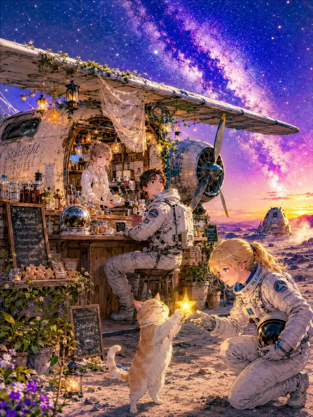 Moon Airplane Starlight Café