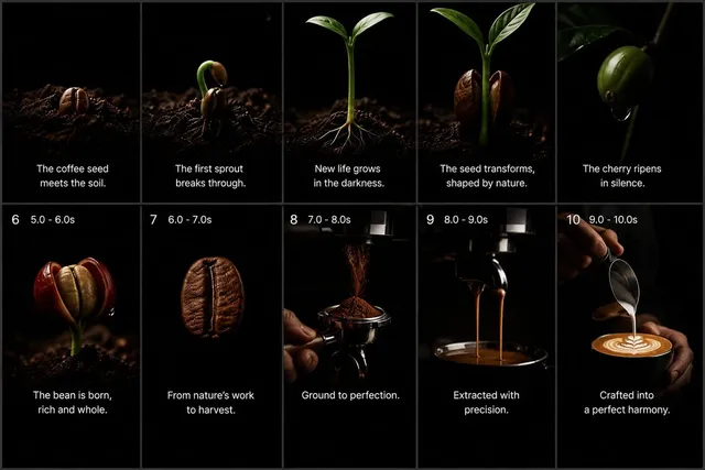 Cinematic Coffee Journey Storyboard