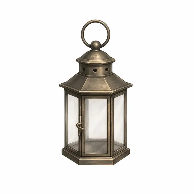 Lanterna Sospesa Vintage in Ottone