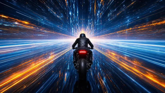 未来超高速隧道骑行
