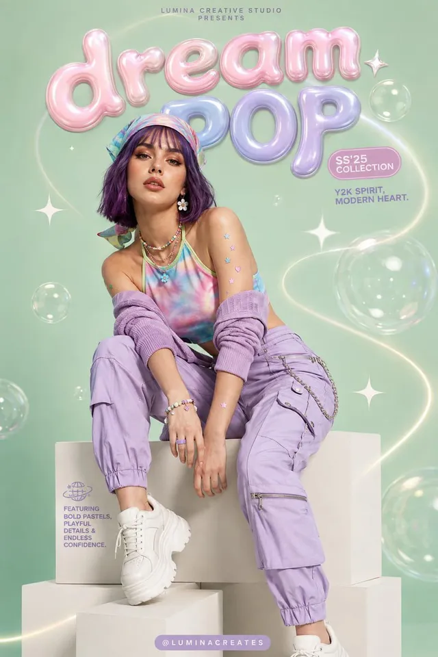Y2K-Inspired Fashion Editorial Poster
