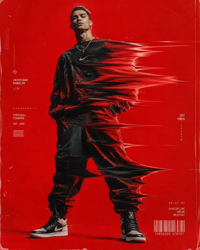 Ultra-Premium Cinematic Sports Glitch Poster
