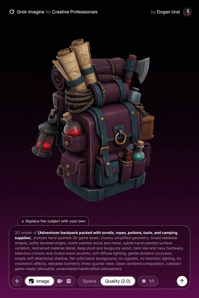 Asset de Jogo 3D Estilizado Pintado à Mão