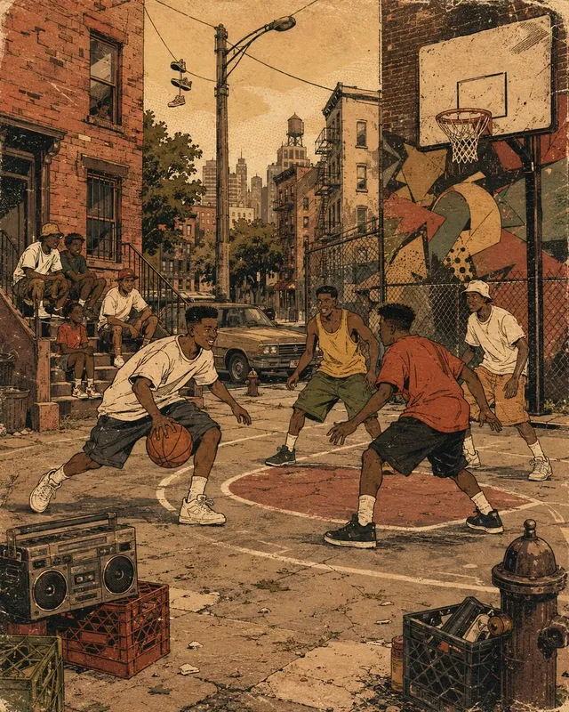 Retro-90er-Jahre-Urban-Album-Cover
