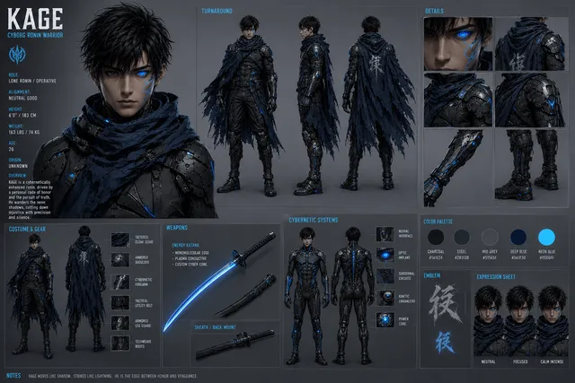 Cyborg Ronin Character Sheet