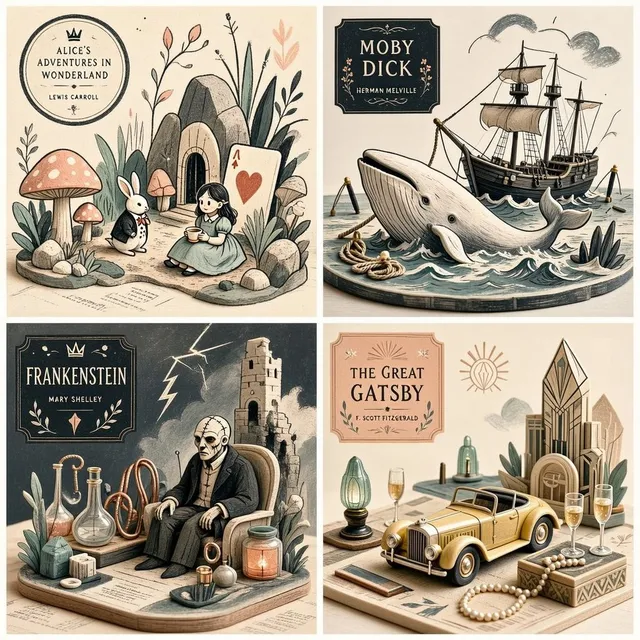 Editorial Miniature Hybrid Illustration Style