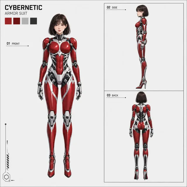 Anime Cybernetic Armor Character Sheet