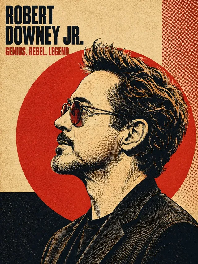 Affiche Portrait Rétro Halftone