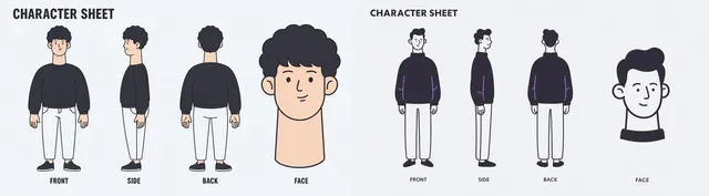 ワイドミニマルキャラクターシート