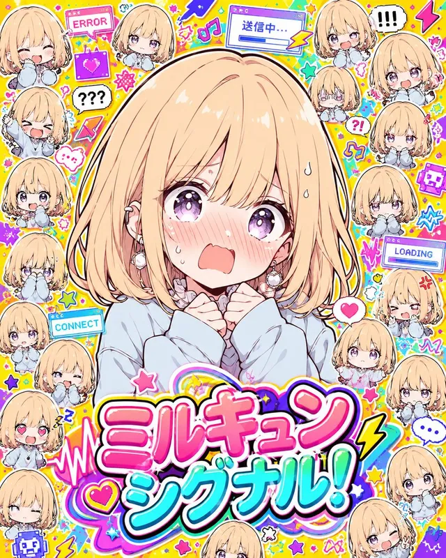 Poster Collage Emozioni Anime Kawaii