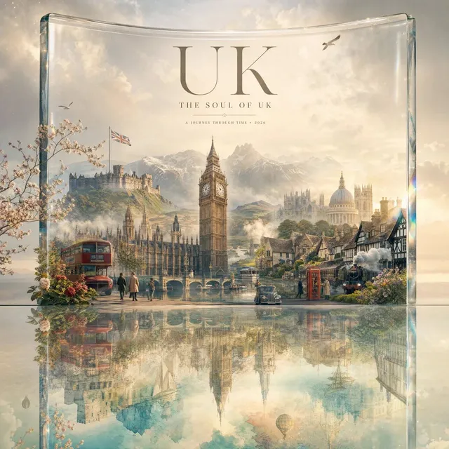 Luxury Travel Glass Portal Poster