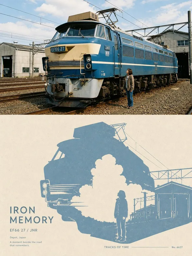 Vintage JNR Locomotive Memory Poster