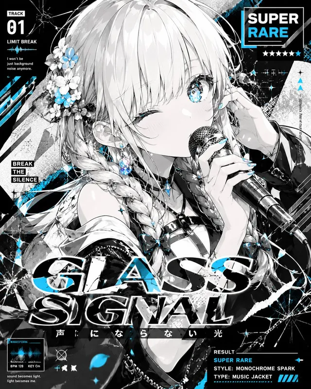 Monochrome Spark Anime Music Jacket