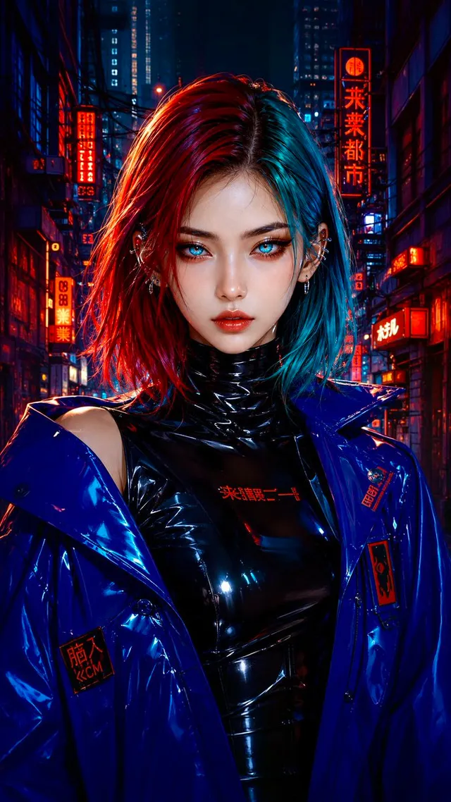 Neon Flux Cyberpunk Portre