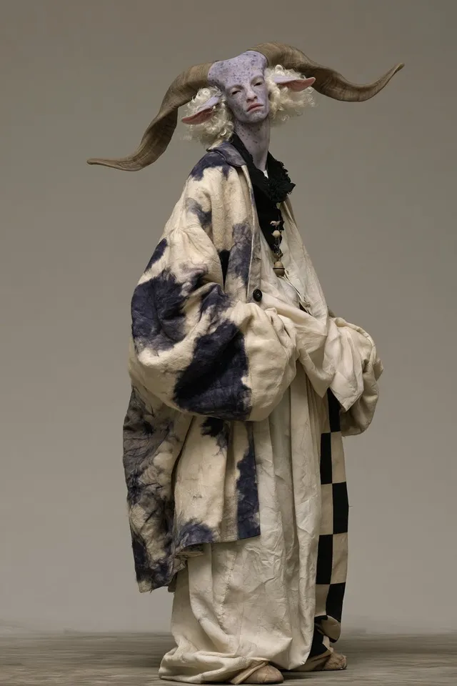 Avant-Garde Faun Fashion Portrait