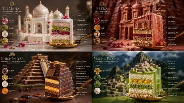 Torte Meraviglie del Mondo Commestibili