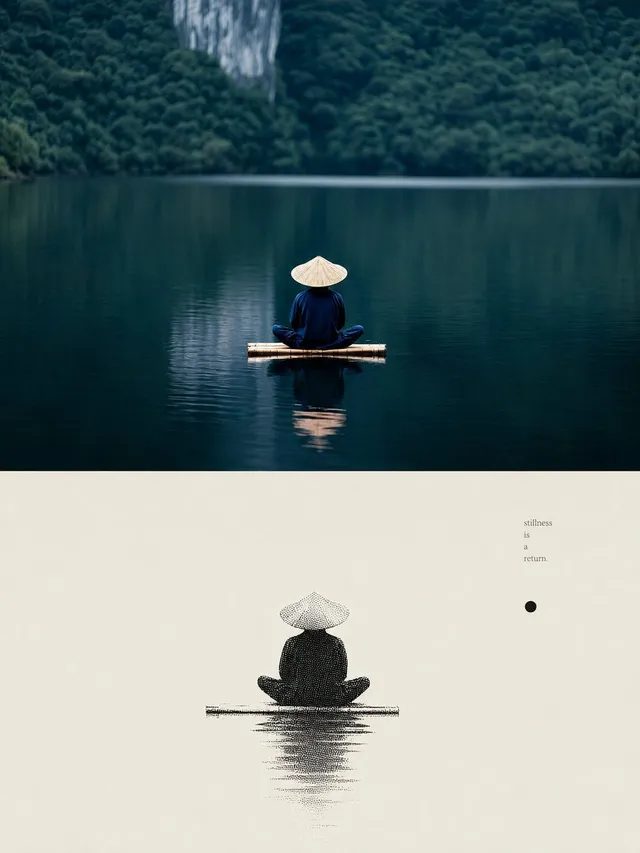 Zen Lake Stillness Poster