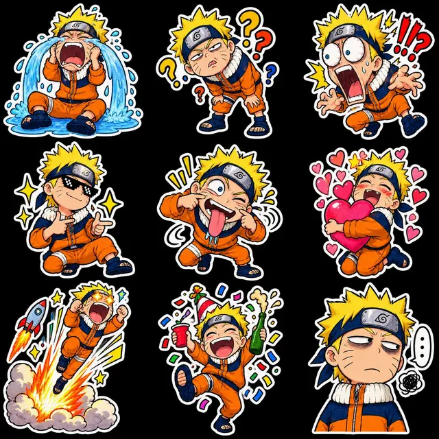 Chibi Anime Ninja Sticker Sheet
