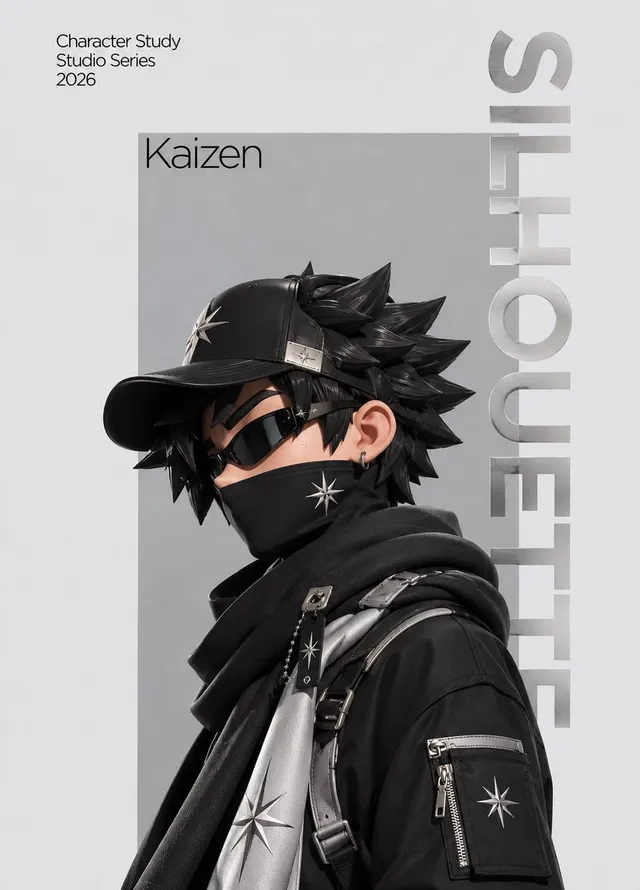 Monochrome Anime Streetwear Brand Poster