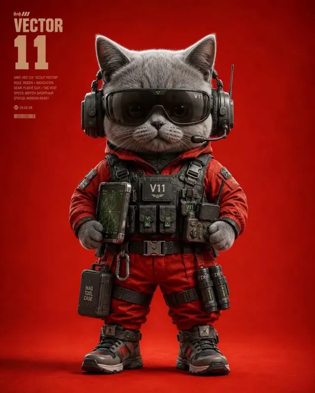 Poster Karakter 3D Bergaya