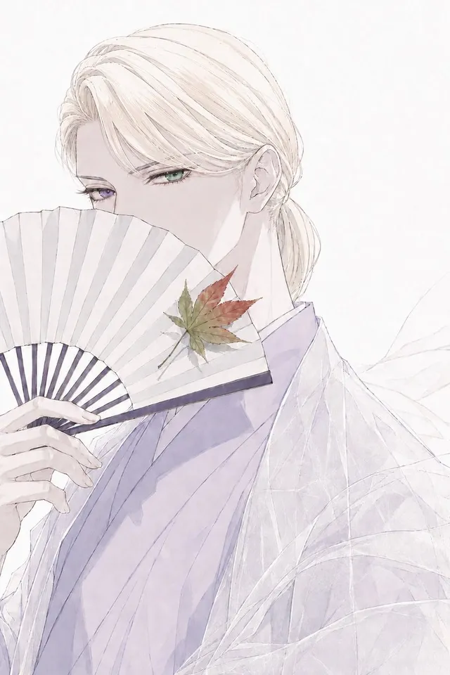 Autumn Fan Anime Portrait