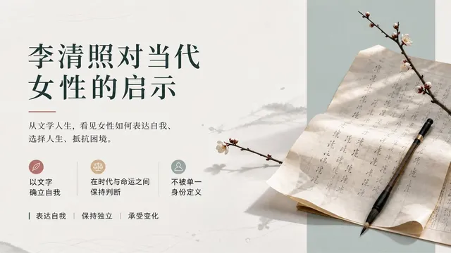 Li Qingzhao Literary Slide